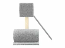 New Clicnbuy Rascador para gatos con postes de sisal claro 59 cm Gris