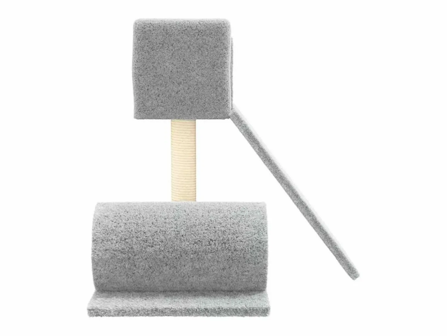 New Clicnbuy Rascador para gatos con postes de sisal claro 59 cm Gris