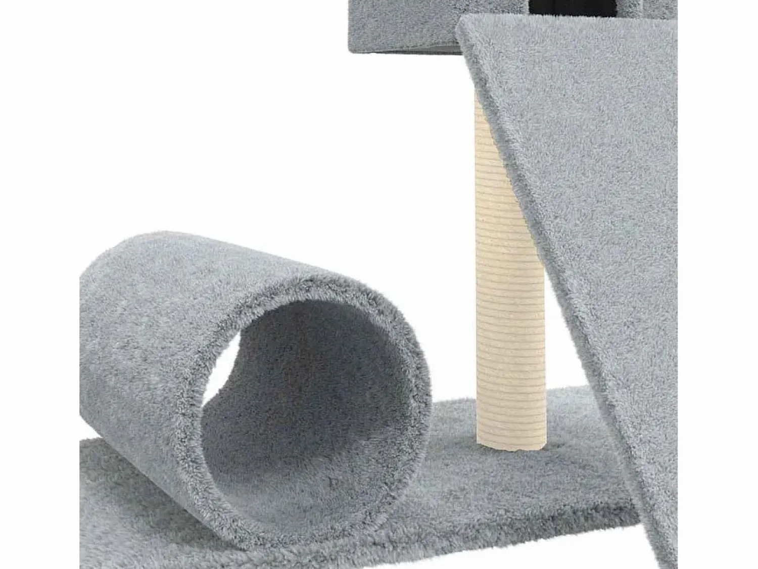 New Clicnbuy Rascador para gatos con postes de sisal claro 59 cm Gris