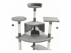 Outlet Rascador para gatos con poste de sisal 203 cm y blanco Juego De Animales