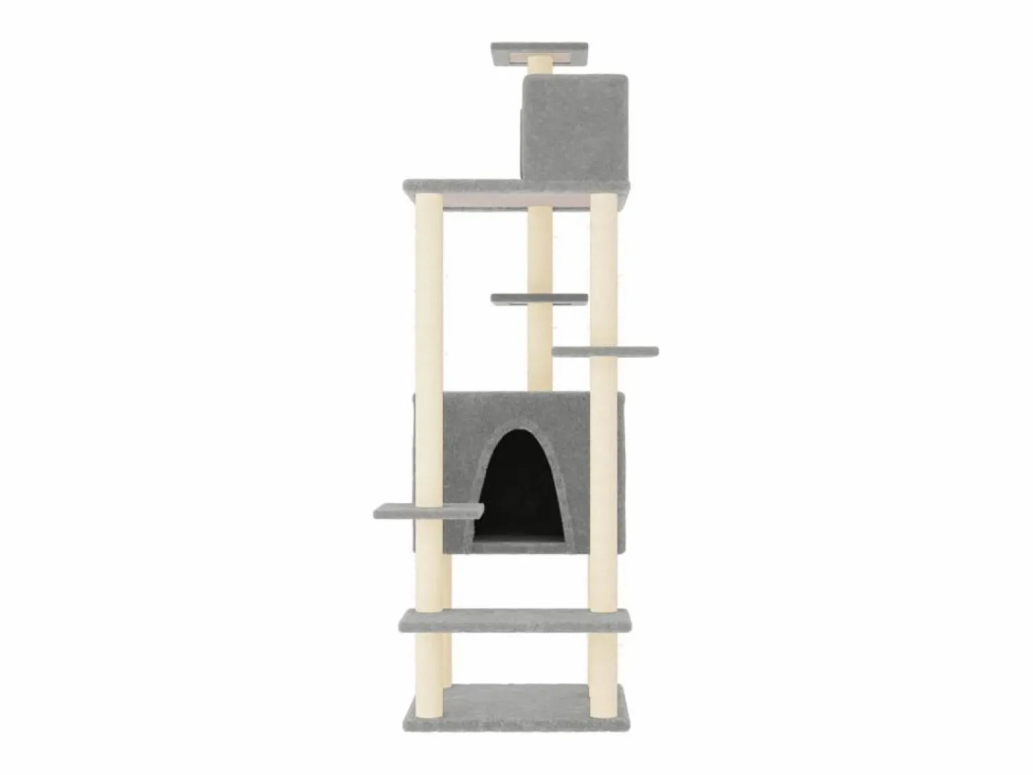 Online Rascador para gatos con postes de sisal claro 154 cm Juego De Animales