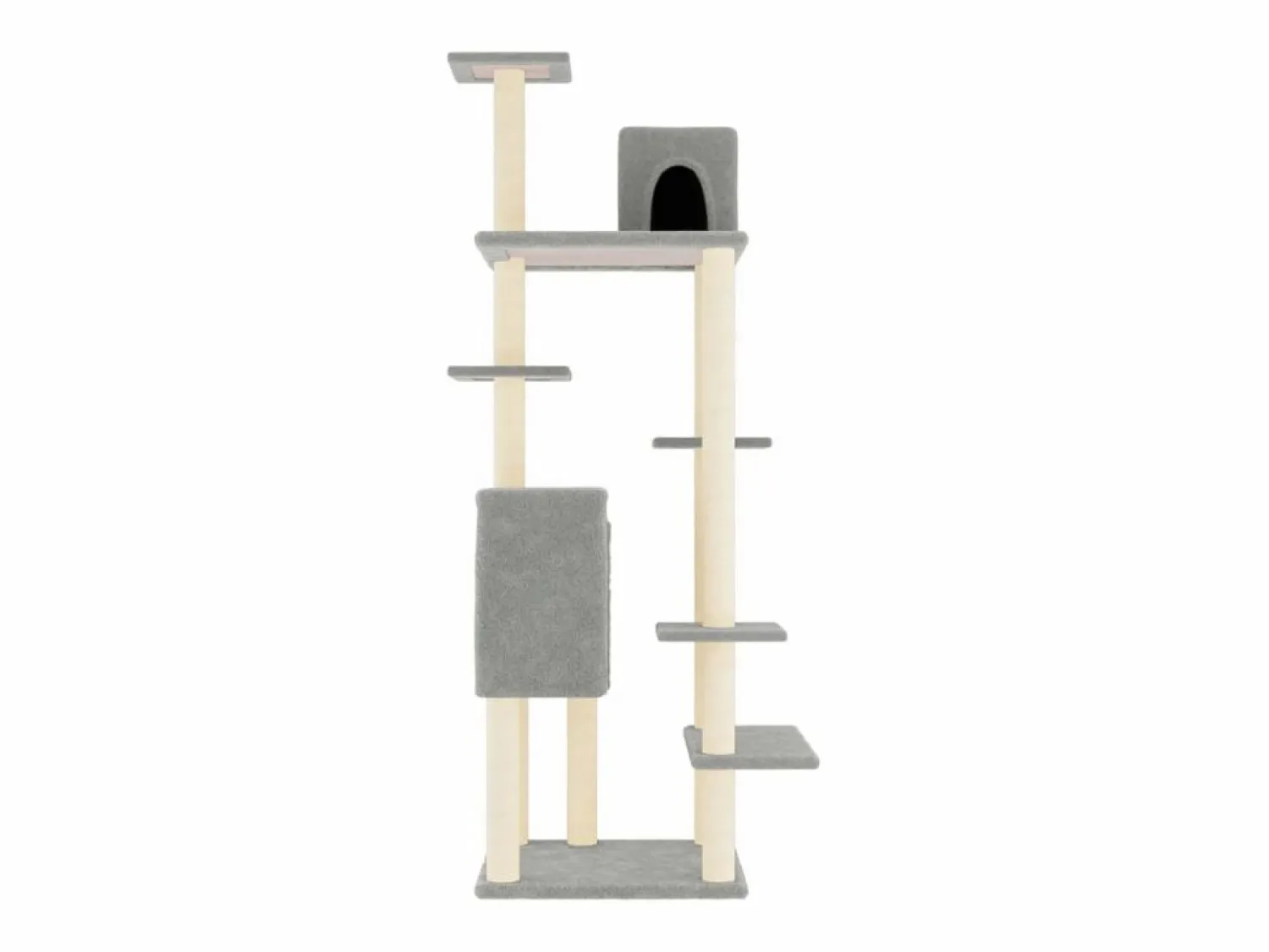 Online Rascador para gatos con postes de sisal claro 154 cm Juego De Animales