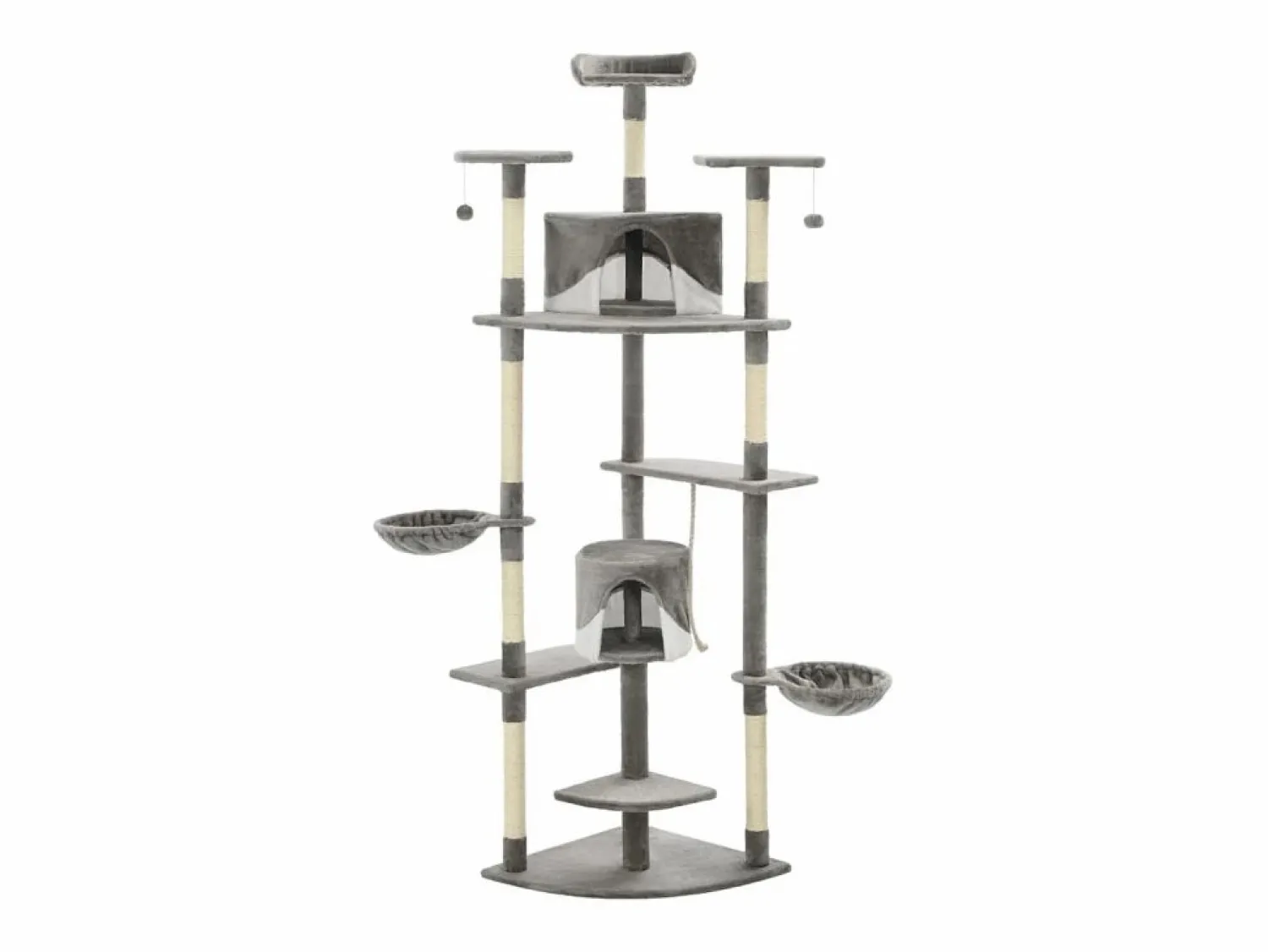 Discount Rascador para gatos con poste de sisal 203 cm y blanco ES387811 Juego De Animales