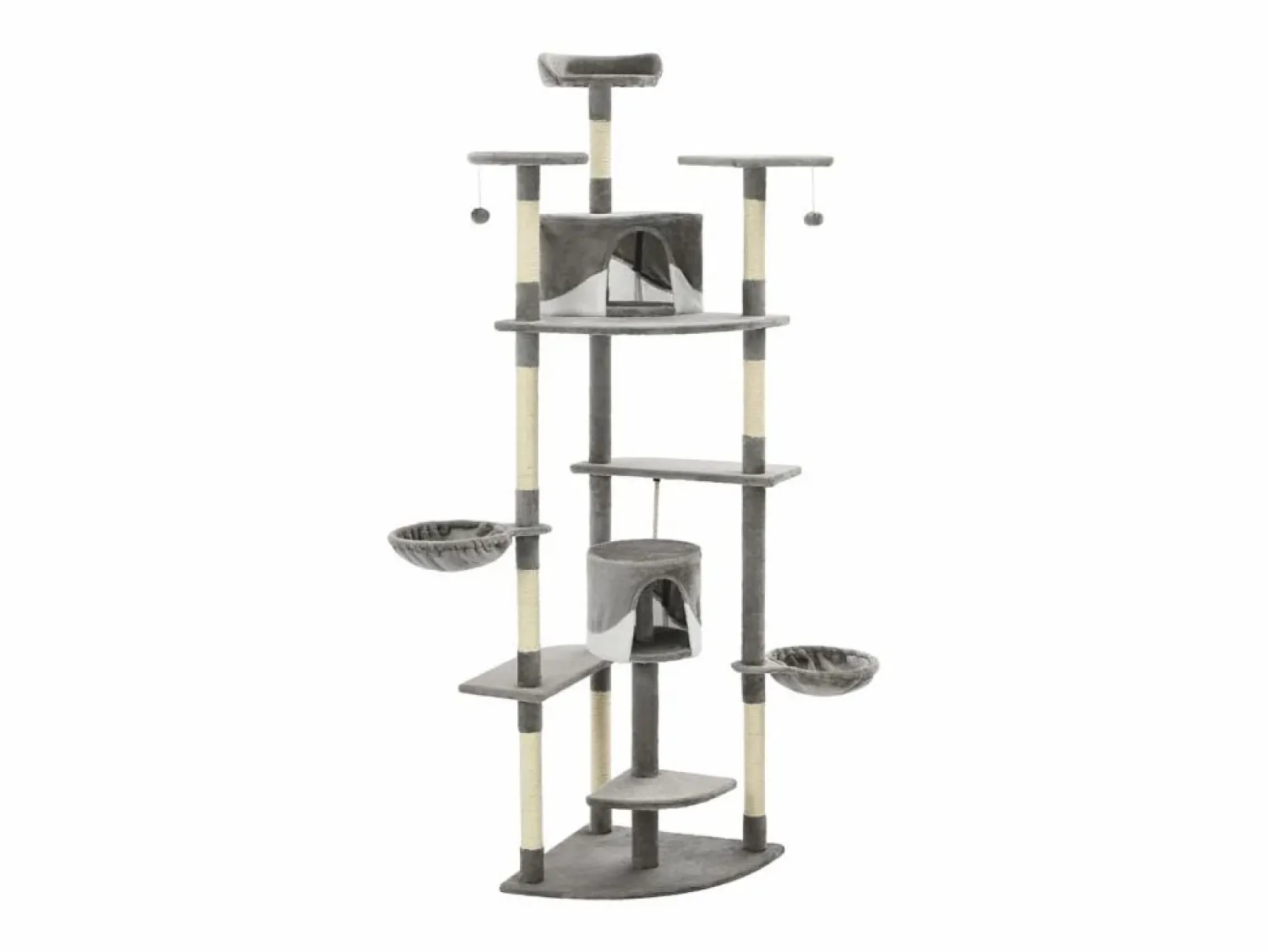 Discount Rascador para gatos con poste de sisal 203 cm y blanco ES387811 Juego De Animales