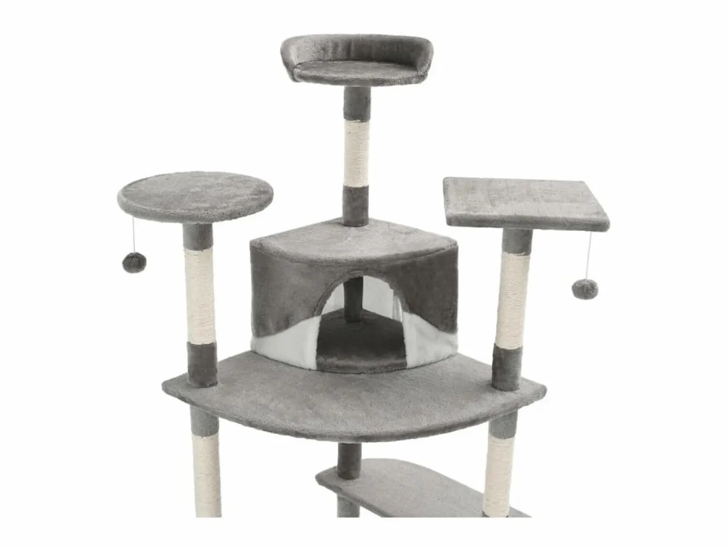 Discount Rascador para gatos con poste de sisal 203 cm y blanco ES387811 Juego De Animales