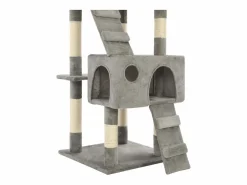 New Clicnbuy Rascador para gatos con poste rascador de sisal 170 cm Gris