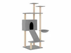 Best Rascador para gatos con postes de sisal claro 153 cm Juego De Animales