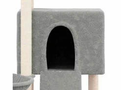 Clicnbuy Rascador para gatos con postes de sisal claro 96 cm