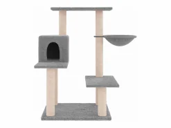 Hot Clicnbuy Rascador para gatos con postes de sisal claro 82,5 cm Gris