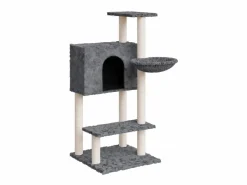 Rascador para gatos con postes de sisal oscuro 108,5 cm ES826678