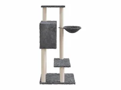 Rascador para gatos con postes de sisal oscuro 108,5 cm ES826678