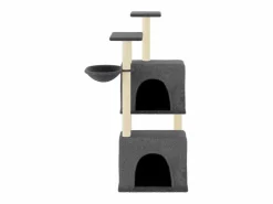 Clicnbuy Rascador para gatos con postes de sisal oscuro 122 cm