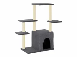 Sale Clicnbuy Rascador para gatos con postes de sisal oscuro 97,5 cm Gris