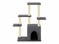 Sale Clicnbuy Rascador para gatos con postes de sisal oscuro 97,5 cm Gris