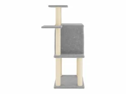 New Clicnbuy Rascador para gatos con postes de sisal claro 97 cm Gris