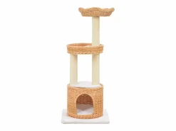 Clicnbuy Rascador para gatos con poste de sisal madera natural de sauce