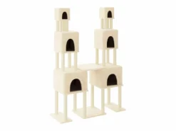 New Clicnbuy Rascador para gatos con postes de sisal color 199 cm Crema