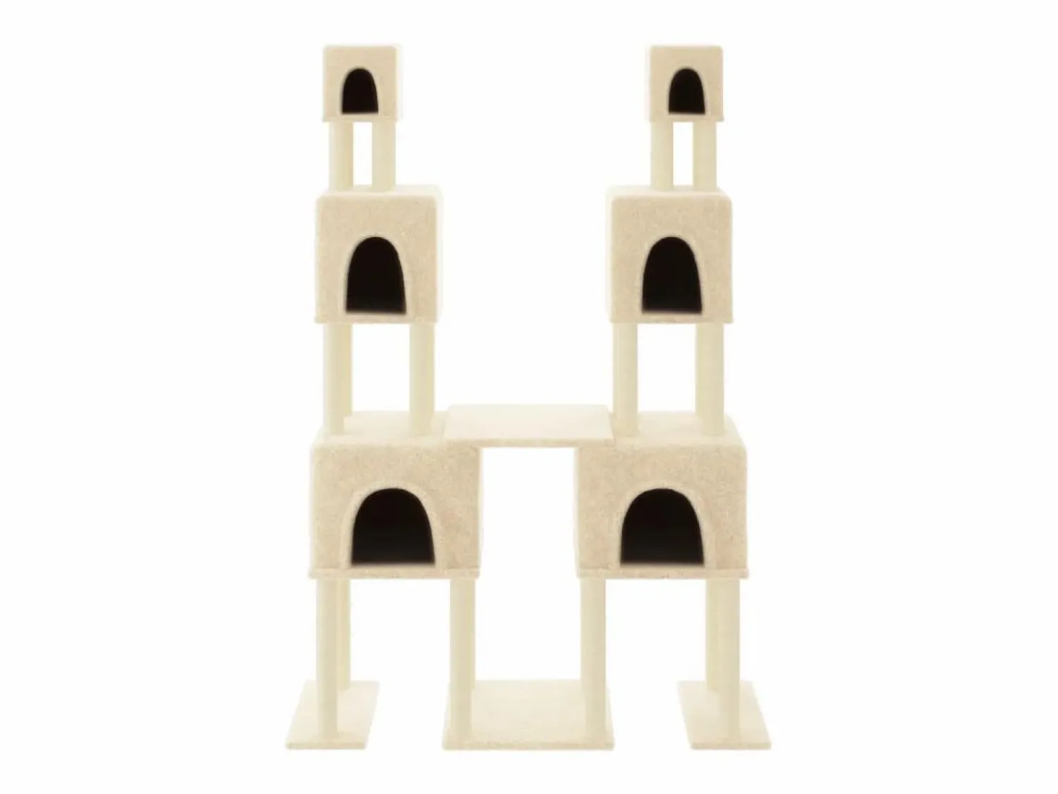 New Clicnbuy Rascador para gatos con postes de sisal color 199 cm Crema