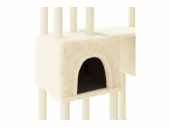 New Clicnbuy Rascador para gatos con postes de sisal color 199 cm Crema