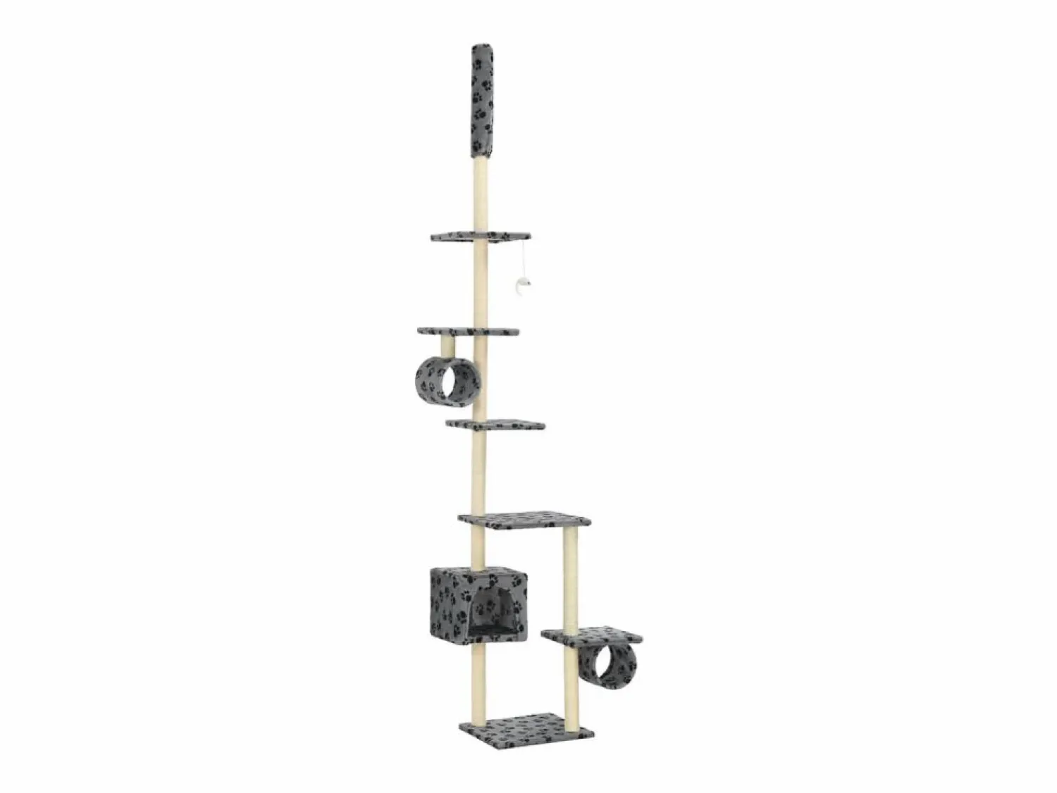 Clicnbuy Rascador para gatos con poste de sisal huellas 260 cm