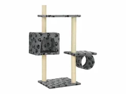 Clicnbuy Rascador para gatos con poste de sisal huellas 260 cm