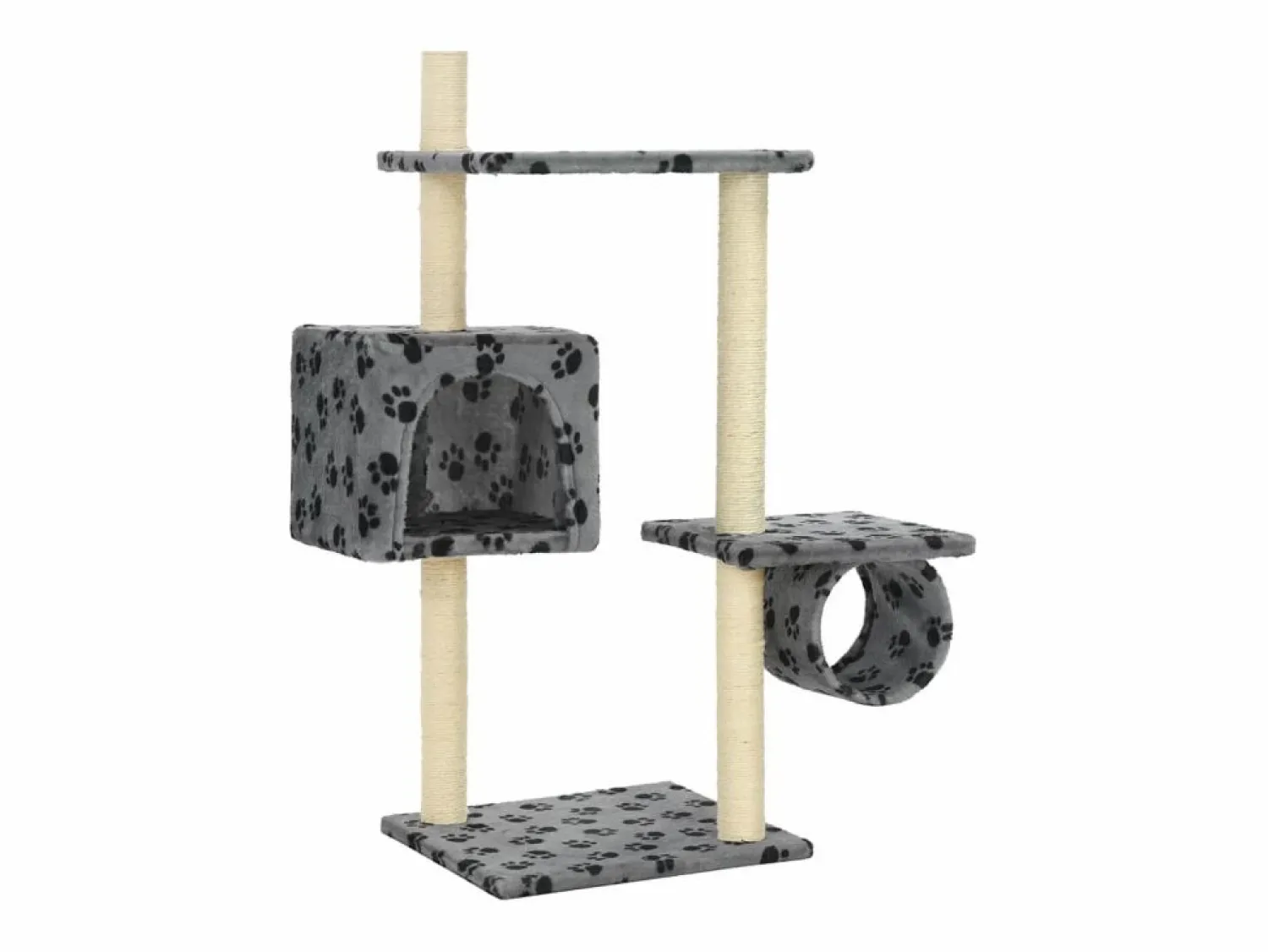 Clicnbuy Rascador para gatos con poste de sisal huellas 260 cm