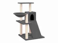 Discount Rascador para gatos con postes de sisal oscuro 82 cm Juego De Animales