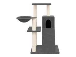 Discount Rascador para gatos con postes de sisal oscuro 82 cm Juego De Animales