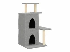 Best Rascador para gatos con postes de sisal claro 97 cm Juego De Animales