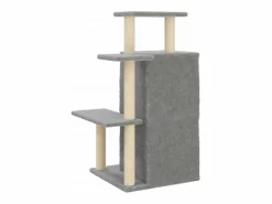 Best Rascador para gatos con postes de sisal claro 97 cm Juego De Animales