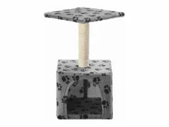 Clearance Rascador para gatos con poste de sisal 55 cm huellas beige Juego De Animales