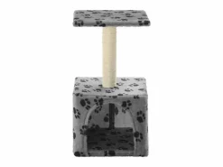 Clearance Rascador para gatos con poste de sisal 55 cm huellas beige Juego De Animales