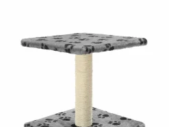 Clearance Rascador para gatos con poste de sisal 55 cm huellas beige Juego De Animales