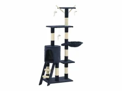 Best Clicnbuy Rascador para gatos con poste de sisal 138 cm oscuro Azul