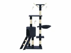 Best Clicnbuy Rascador para gatos con poste de sisal 138 cm oscuro Azul