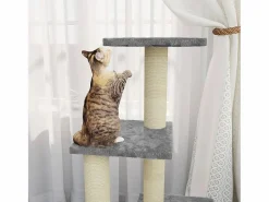 Clicnbuy Rascador para gatos con postes de sisal claro 92 cm
