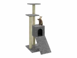 Clicnbuy Rascador para gatos con postes de sisal claro 92 cm