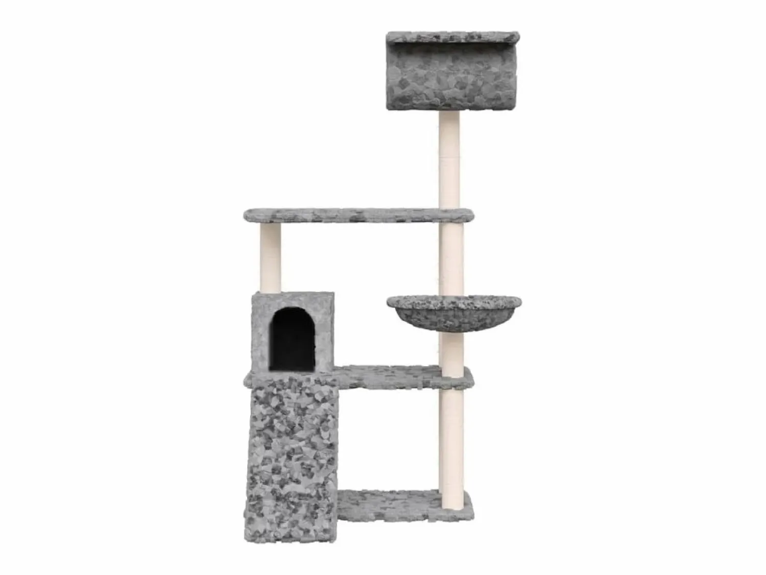 Outlet Rascador para gatos con postes de sisal claro 131 cm Juego De Animales