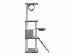 Outlet Rascador para gatos con postes de sisal claro 131 cm Juego De Animales