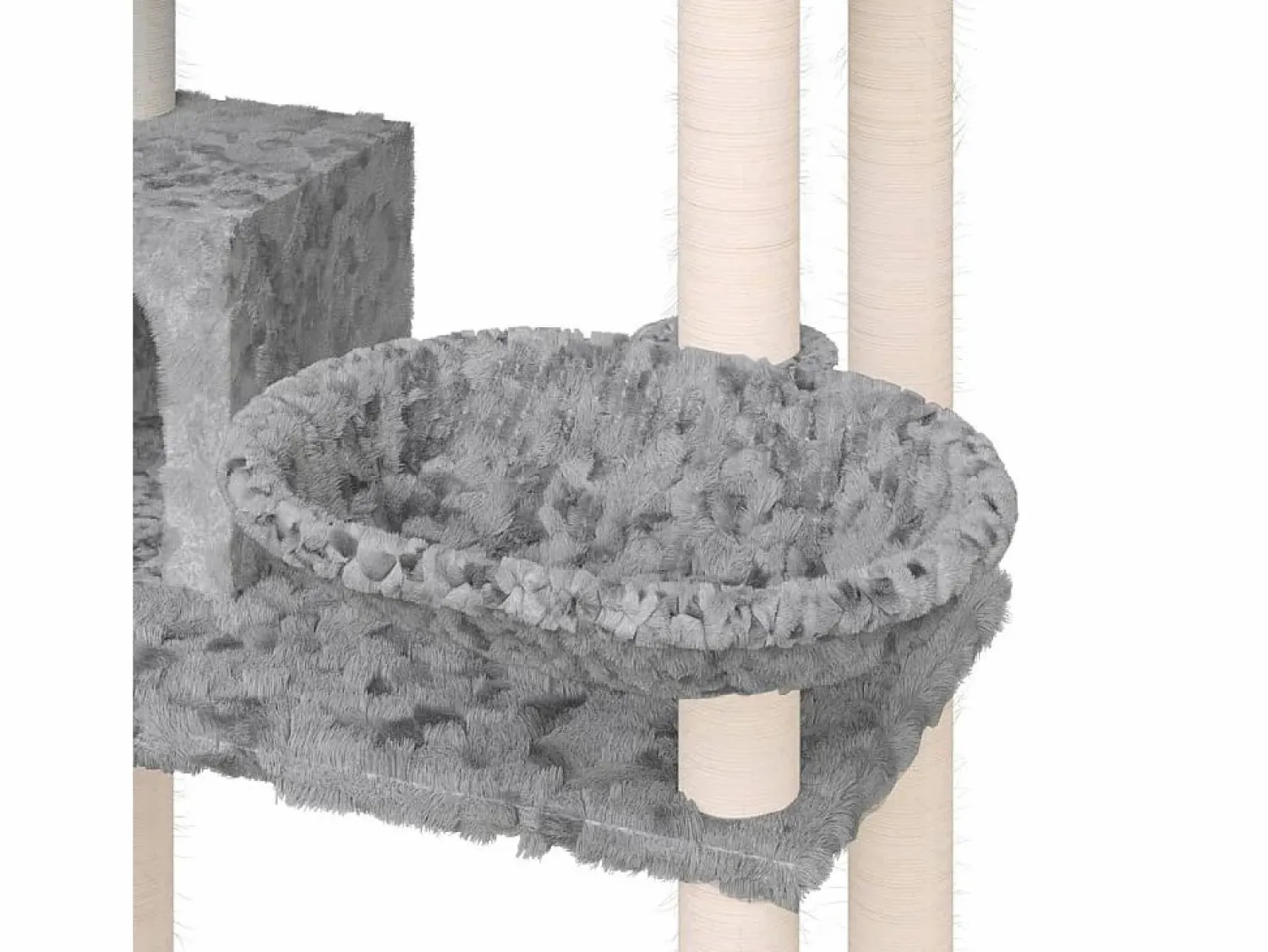 Outlet Rascador para gatos con postes de sisal claro 131 cm Juego De Animales