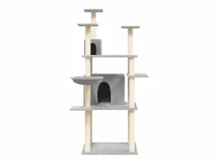 Clicnbuy Rascador para gatos con postes de sisal claro 166 cm