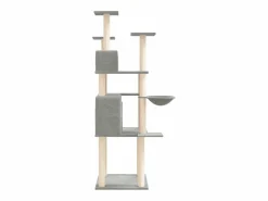 Clicnbuy Rascador para gatos con postes de sisal claro 166 cm