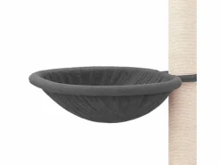 Clicnbuy Rascador para gatos con postes de sisal oscuro 94,5 cm