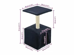 Clicnbuy Rascador para gatos con poste de sisal 55 cm oscuro