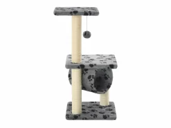 Rascador para gatos con poste de sisal 65 cm huellas ES702837