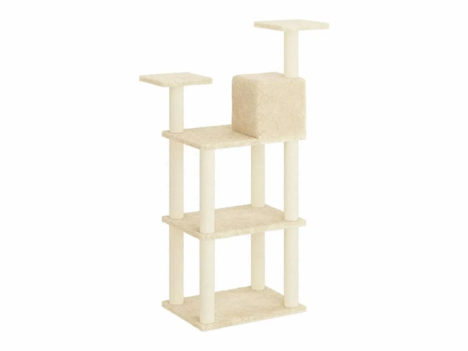 vidaxl Rascador para gatos con postes de sisal color 118,5 cm