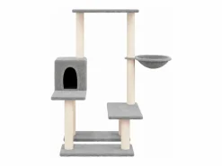 Clicnbuy Rascador para gatos con postes de sisal claro 94,5 cm