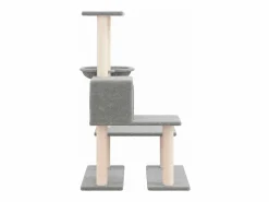 Clicnbuy Rascador para gatos con postes de sisal claro 94,5 cm