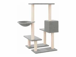 Clicnbuy Rascador para gatos con postes de sisal claro 94,5 cm