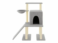 Hot Rascador para gatos con postes de sisal claro 96,5 cm Juego De Animales